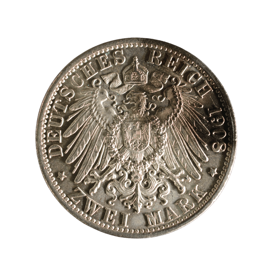 2 марки Пам’ятна монета 1908 Німецька імперія — фото 2