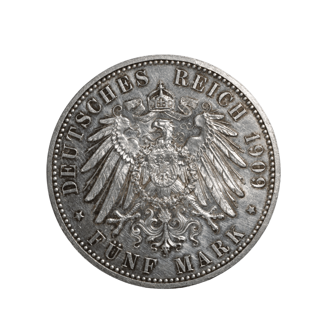 5 марок пам’ятна монета 1909 Німецька імперія — фото 2