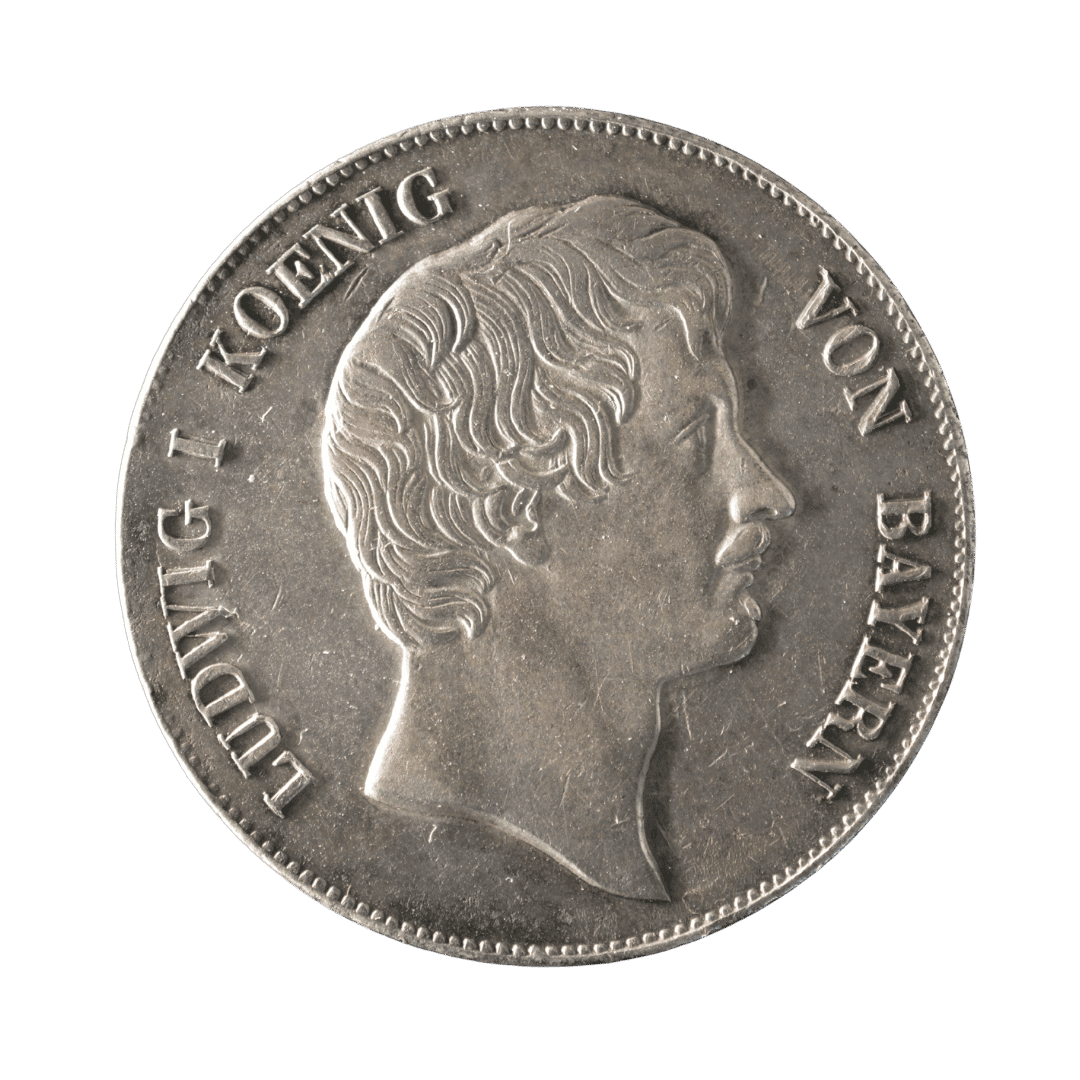 Кроненталер 1837, Людвіг I, Королівство Баварія

Опис

Срібний кроненталер Королівства Баварія, викарбуваний за правління короля Людвіга I у завершальний рік випуску цього типу.

Характеристики

* Країна: Королівство Баварія
* Правитель: Людвіг I (1825–1848)
* Номінал: 1 кроненталер
* Рік: 1837
* Монетний двір: Мюнхен
* Метал: срібло (.871)
* Вага: 29,54 г
* Діаметр: 39 мм
* Тираж: 163 730 шт.  
* Каталоги: AKS 76, Jaeger 30, KM 751.  

Написи

Аверс:
LUDWIG I KOENIG VON BAYERN
(«Людвіг I, король Баварії»)

Реверс:
GERECHT UND BEHARRLICH
(«Справедливий і наполегливий»)

Примітка

Монета є останнім роком випуску баварського кроненталера цього типу (1830–1837) і має сталий попит серед колекціонерів німецьких талерів.