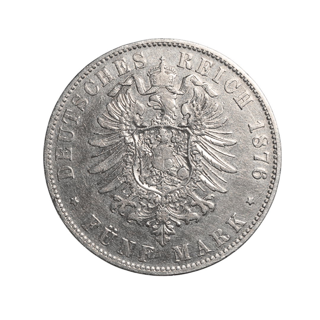 5 марок Людвіг II 1876 Баварія — фото 2
