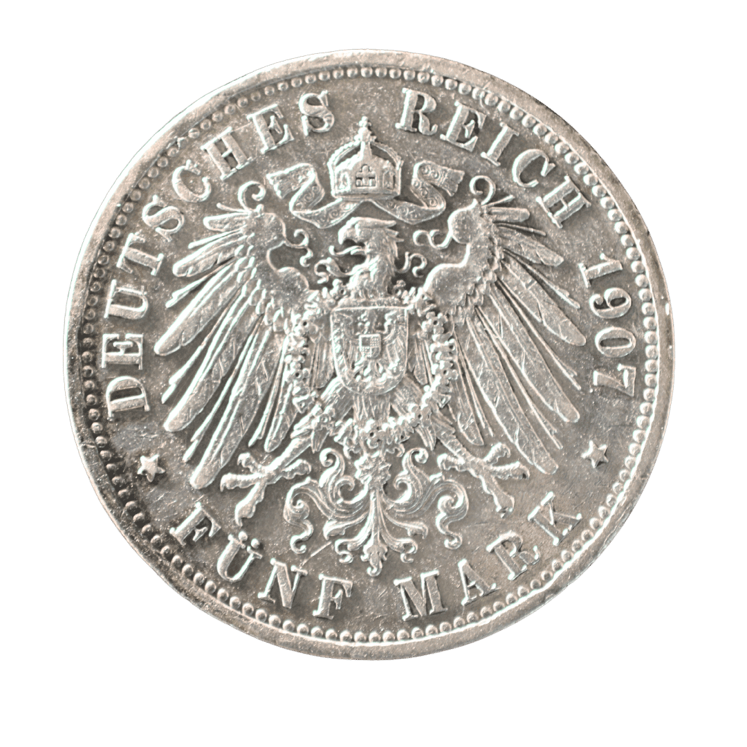 5 марок Вільгельм II 1907 Німецька імперія — фото 2