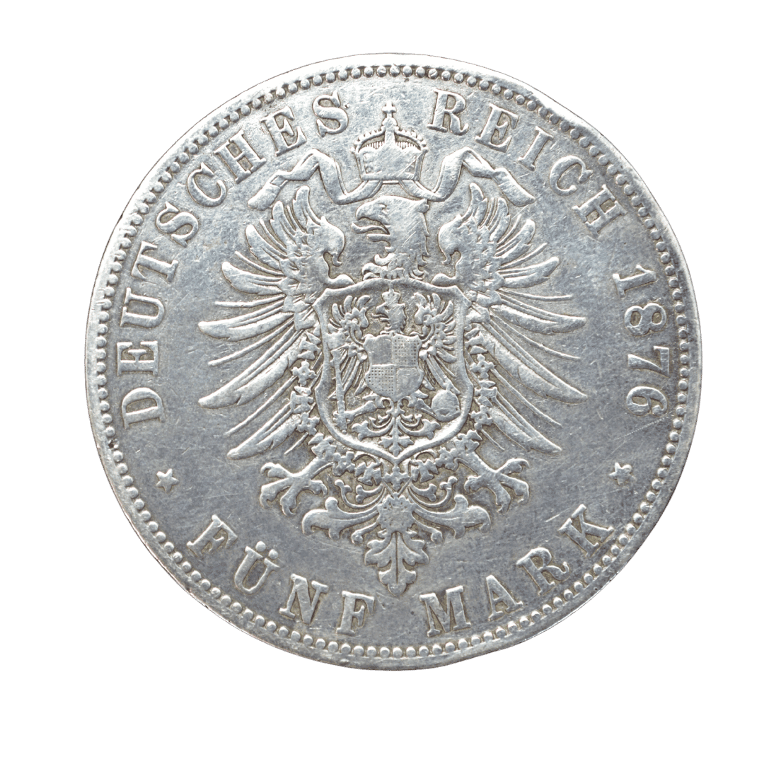 5 марок Гамбург 1876 Німеччина — фото 2