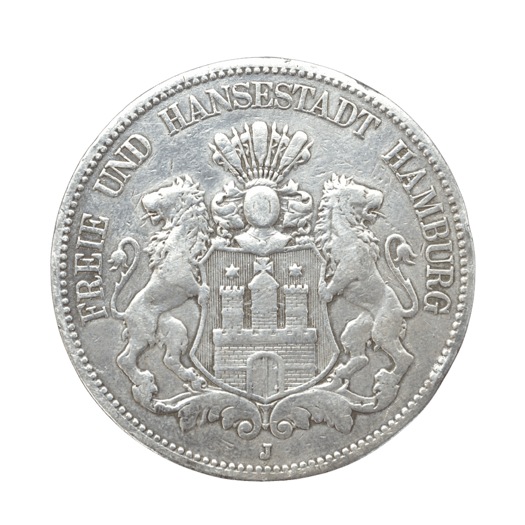 5 марок Гамбург 1876 Німеччина