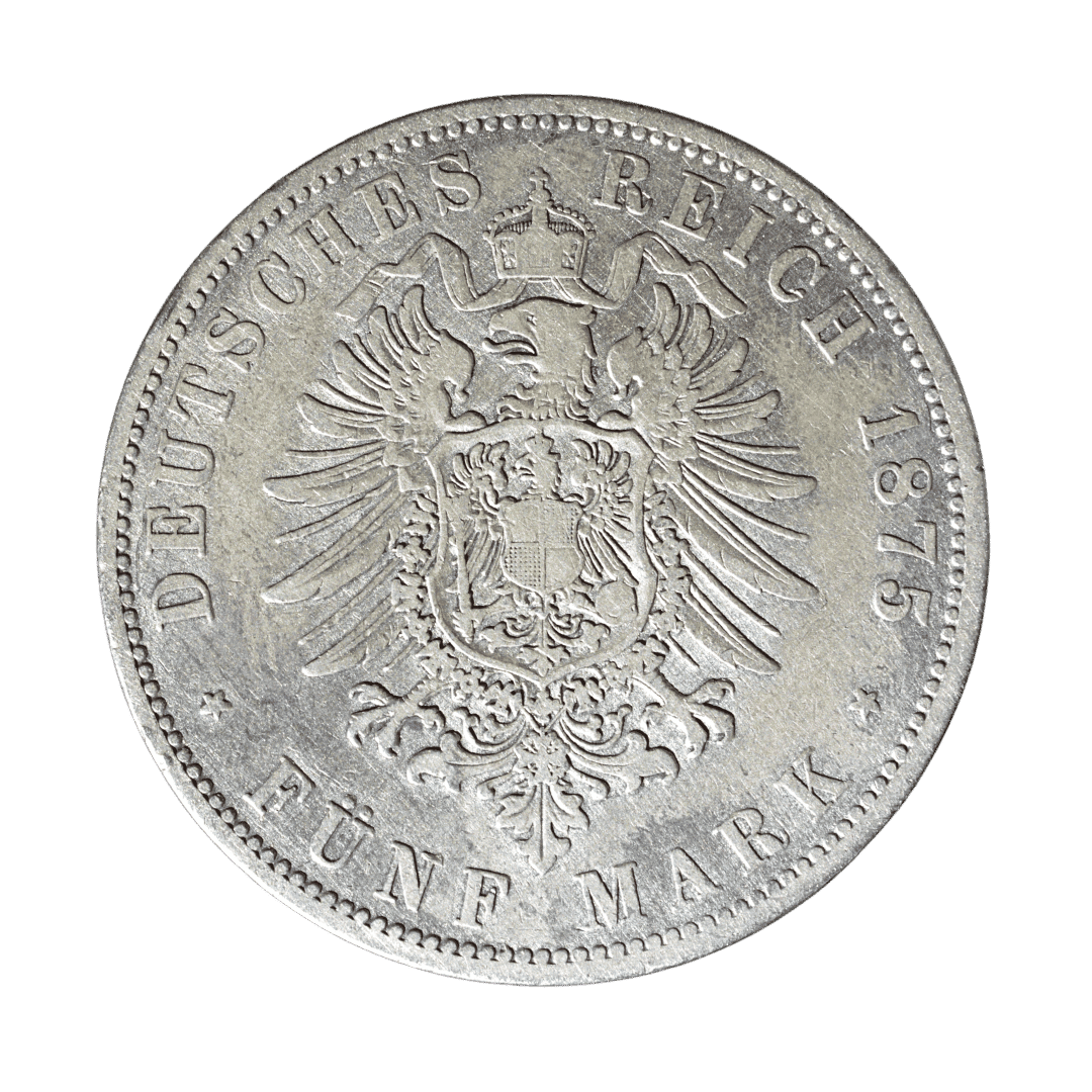 5 марок Вільгельм I 1875 Німецька імперія — фото 2