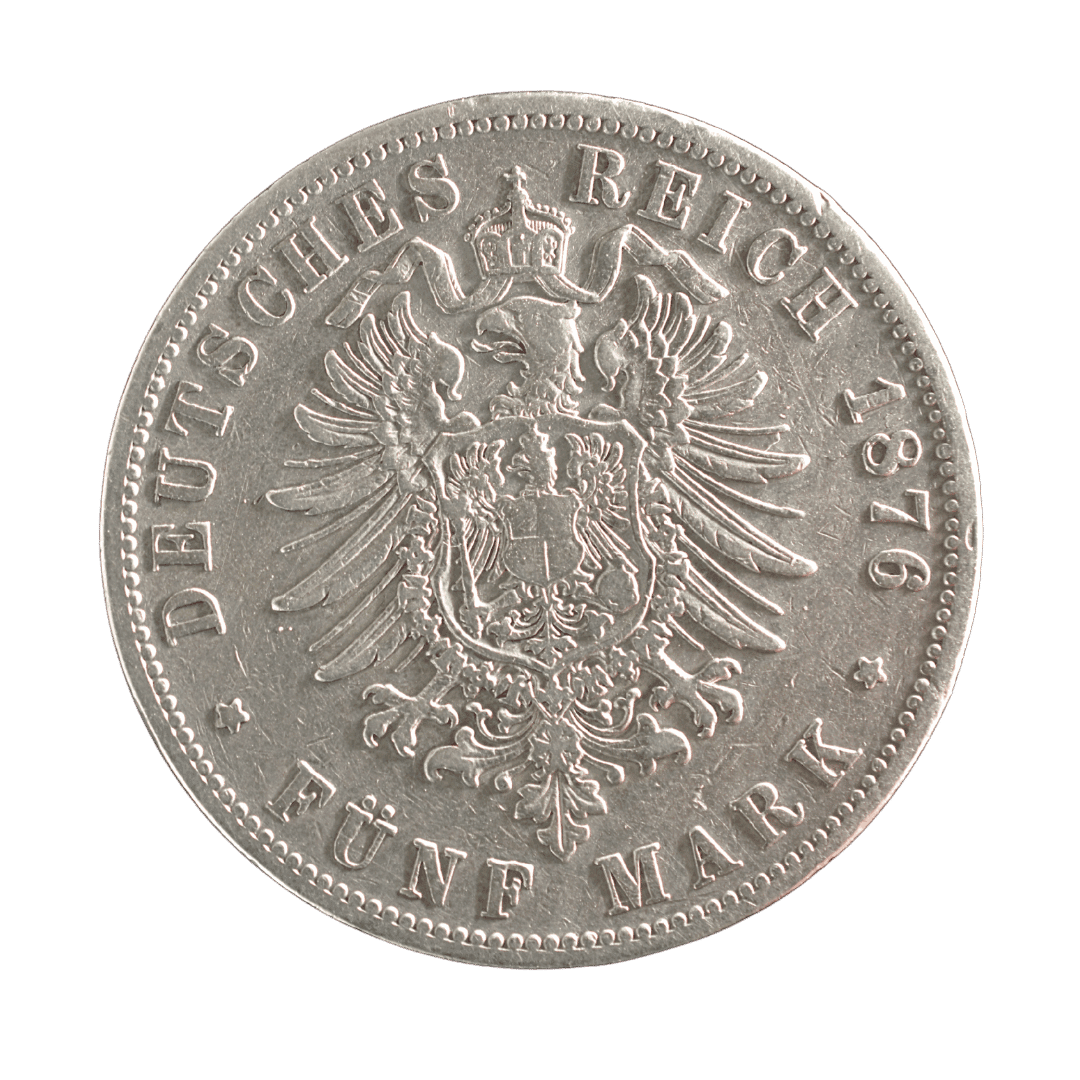 5 марок Вільгельм I 1876 Німецька імперія — фото 2