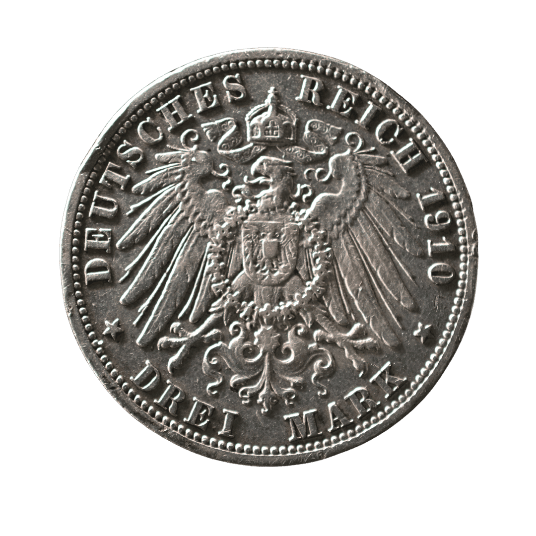3 марки Вільгельм II 1910 Німецька імперія — фото 2
