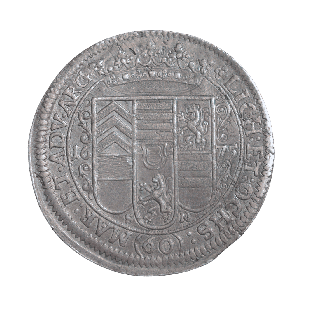 Индекс редкости Numista: 97

1 гульден (60 крейцерів) 1675 SM — Фрідріх Казимир
RR!!!!🔥🔥
Характеристик
Номінал: 1 гульден = 60 крейцерів = 2/3 талера
Рік: 1675
Країна (держава-емітент): Графство Ганау-Ліхтенберг (Grafschaft Hanau-Lichtenberg). Саме так цей тип класифікує Numista для Suchier 496 / KM#71.5.
Правитель: Фрідріх Казимир (Friedrich Casimir), 1641–1685
Монетний двір: Ганау
Мінцмейстер: Sebastian Müller
Позначка мінцмейстера: S–M
Метал: срібло
Проба: Недостатньо даних для достовірного визначення. Інформацію необхідно перевірити.
Вага: стандарт типу 18,45 г; відомі аукціонні екземпляри 1675 року важать приблизно 19,26–19,34 г.
Діаметр: близько 36 мм.
Товщина: Недостатньо даних для достовірного визначення. Інформацію необхідно перевірити.
Орієнтація штемпелів: Недостатньо даних для достовірного визначення. Інформацію необхідно перевірити.
Гурт: Недостатньо даних для достовірного визначення. Інформацію необхідно перевірити.
Тираж: Недостатньо даних для достовірного визначення. Інформацію необхідно перевірити.
Рідкість: тип нечастий; у високому стані Künker зазначав «Selten in dieser Erhaltung».
Каталожні номери: Krause KM#71.5; Davenport 547; Suchier 496; Engel & Lehr 144; Numista N#200278.
Різновид: 1675 SM, Suchier 496. Для 1675 року існує кілька різновидів гульдена, але саме цей портретно-гербовий тип відповідає Suchier 496 / KM#71.5.
Аверс: погруддя Фрідріха Казимира вправо; легенда з титулатурою графа Ганау, Ринека, Бічу та володаря Мюнценберга.
Реверс: коронований багатопільний герб; дата 16–75 розділена гербом; унизу S–M і номінал 60.
Стан збереження (за фото): приблизно XF- / VF+ (fast vorzüglich / sehr schön+). — фото 2