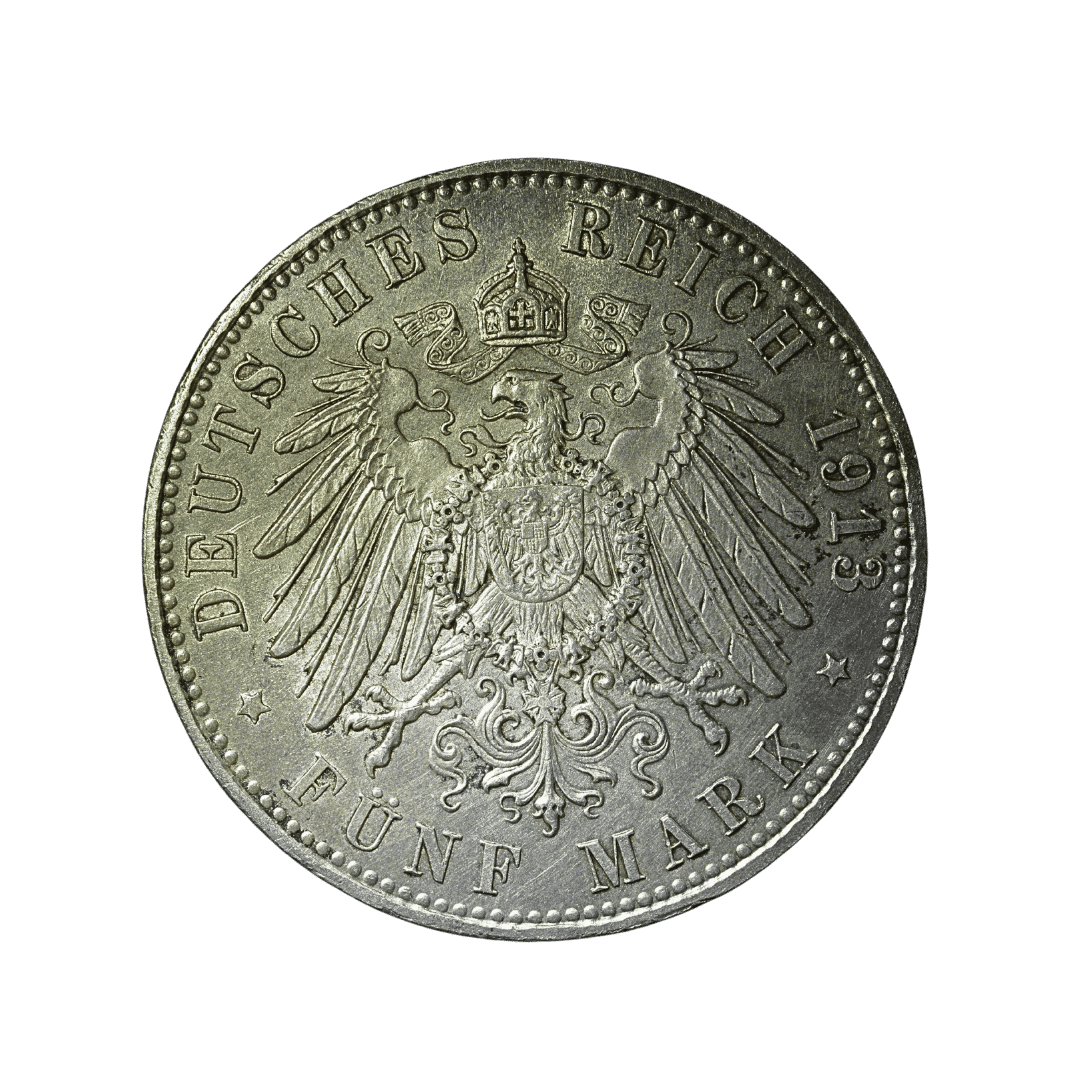 5 марок Баварія 1913 Німеччина — фото 2